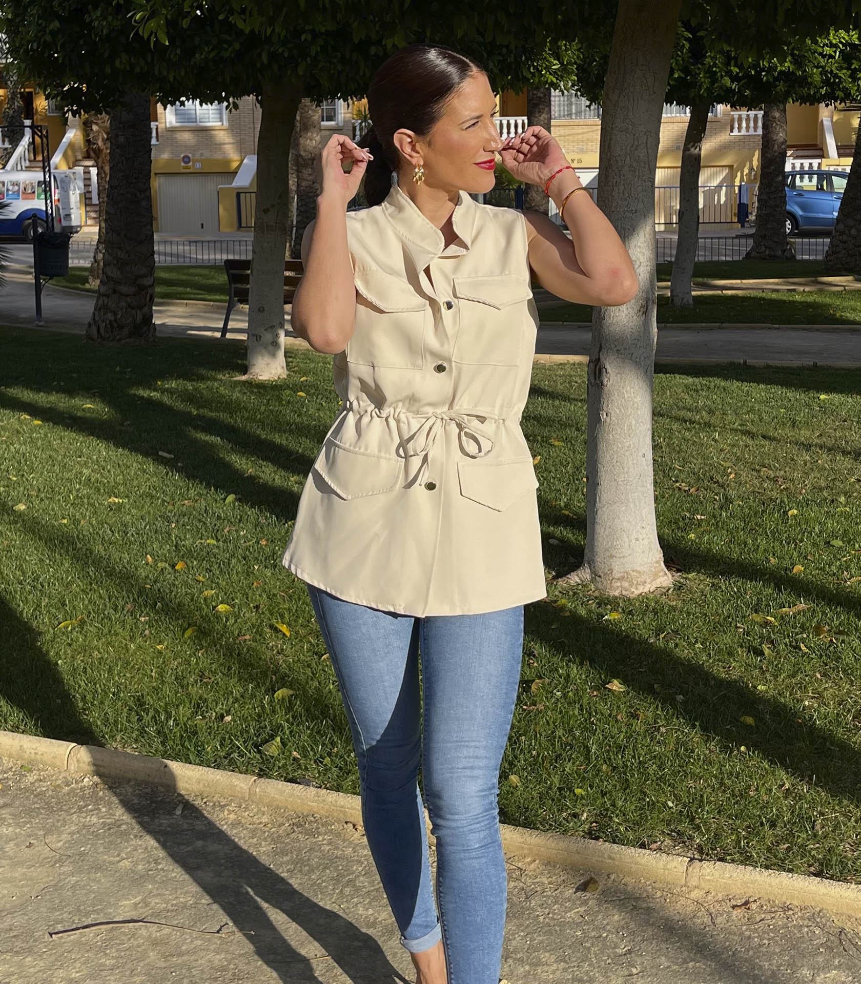 Chaleco Sofía - Beige - Imagen 2