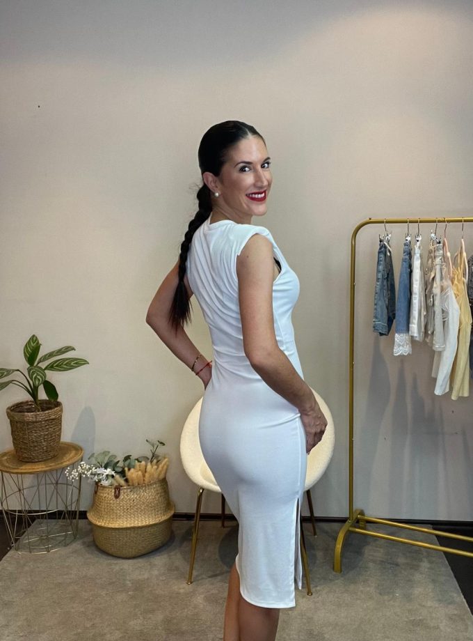 Vestido Midi Hombreras