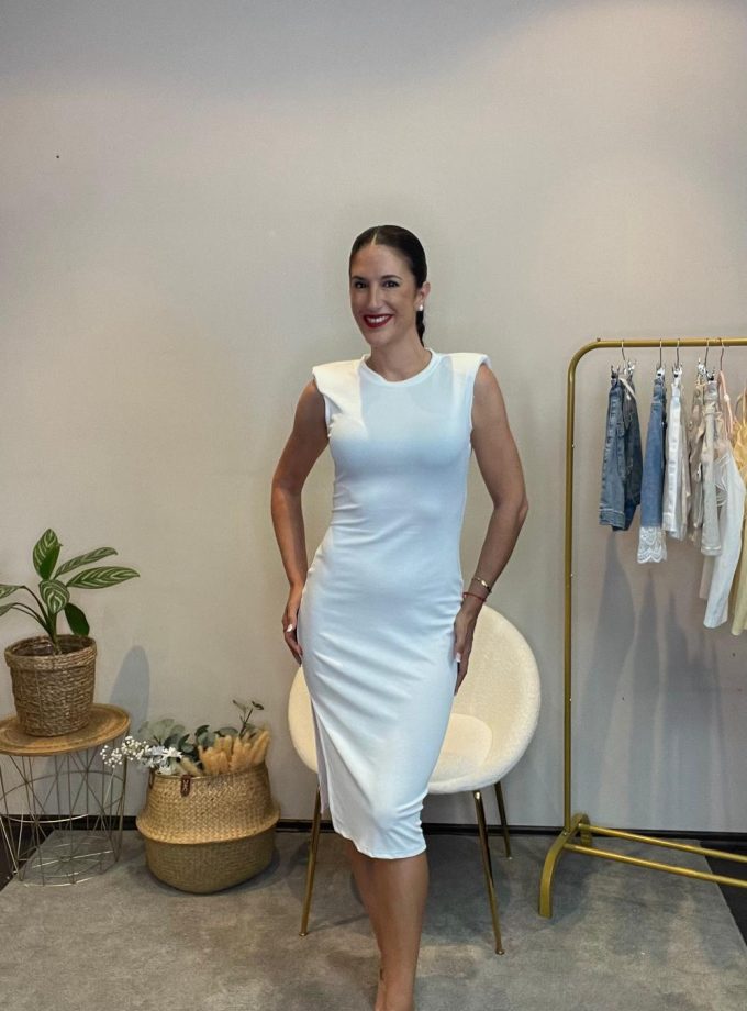 Vestido Midi Hombreras
