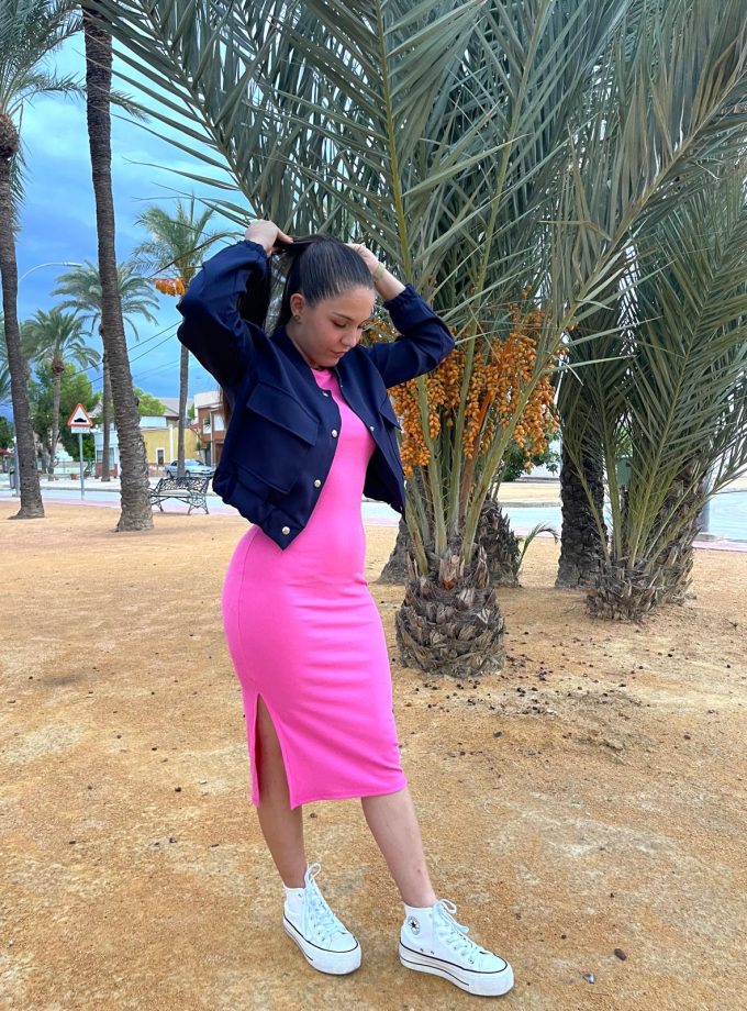 Vestido Midi Hombreras