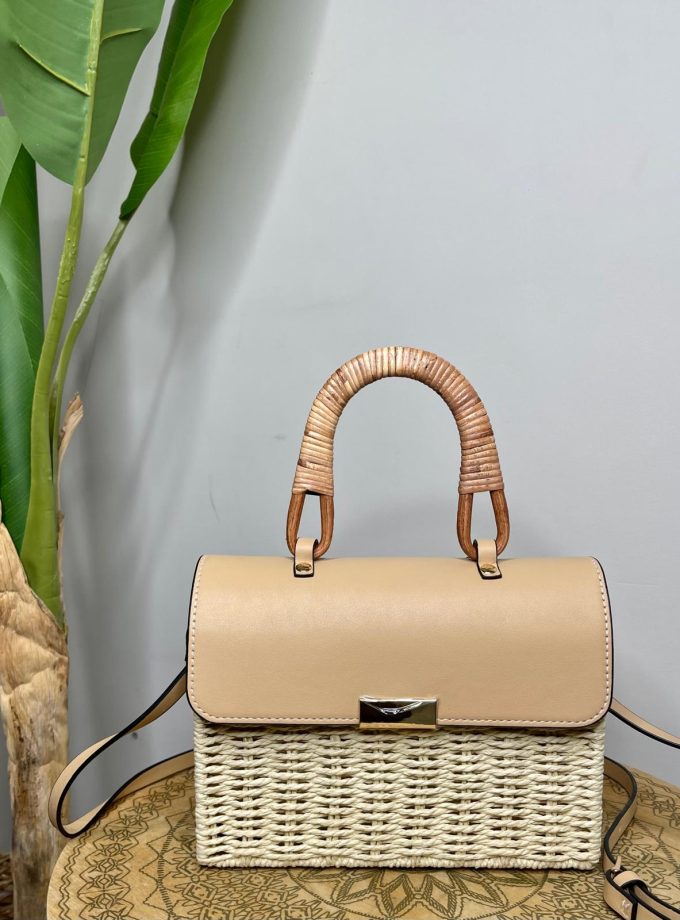 Bolso Rafia Cuadrado