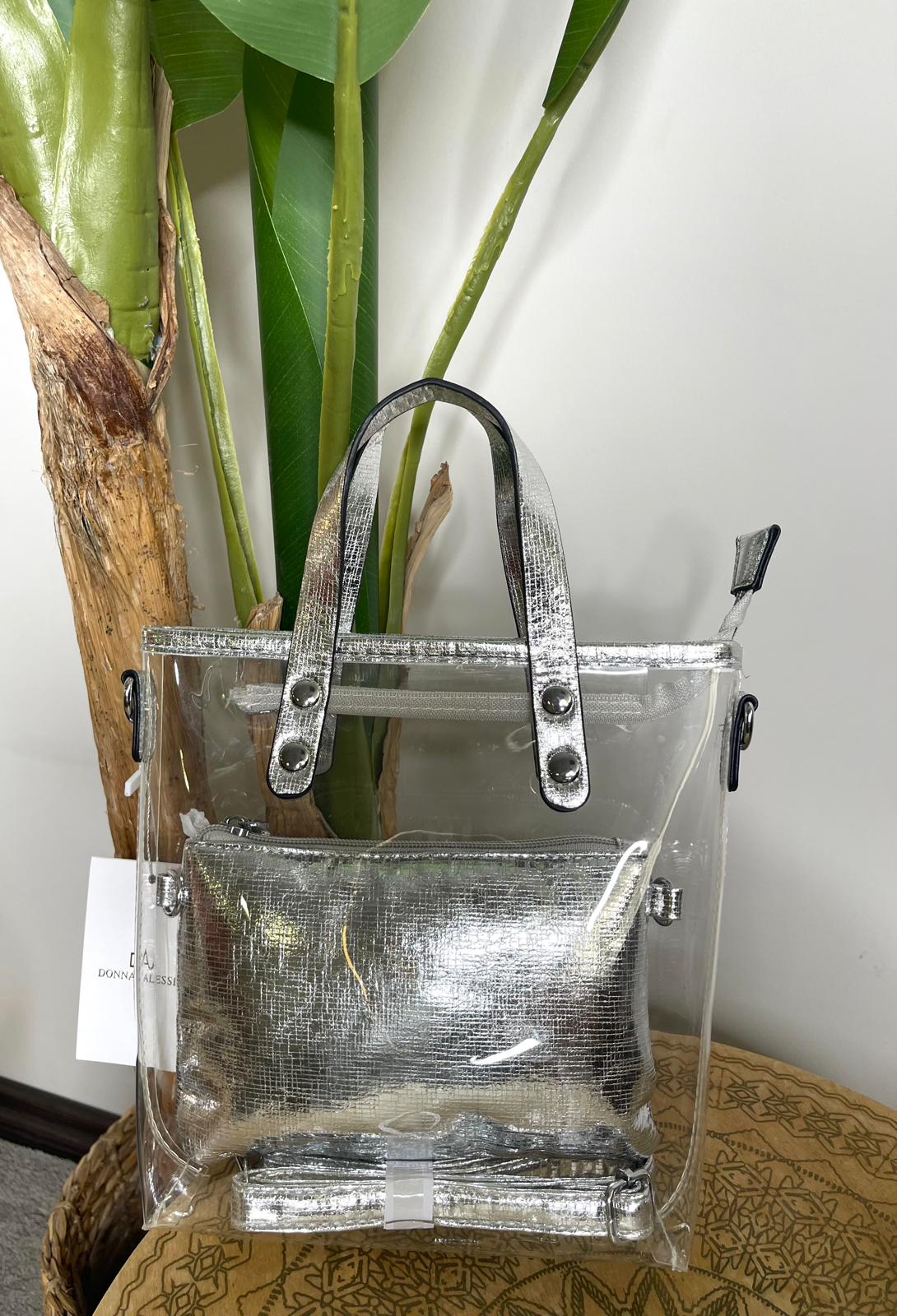 Bolso Transparente Plata