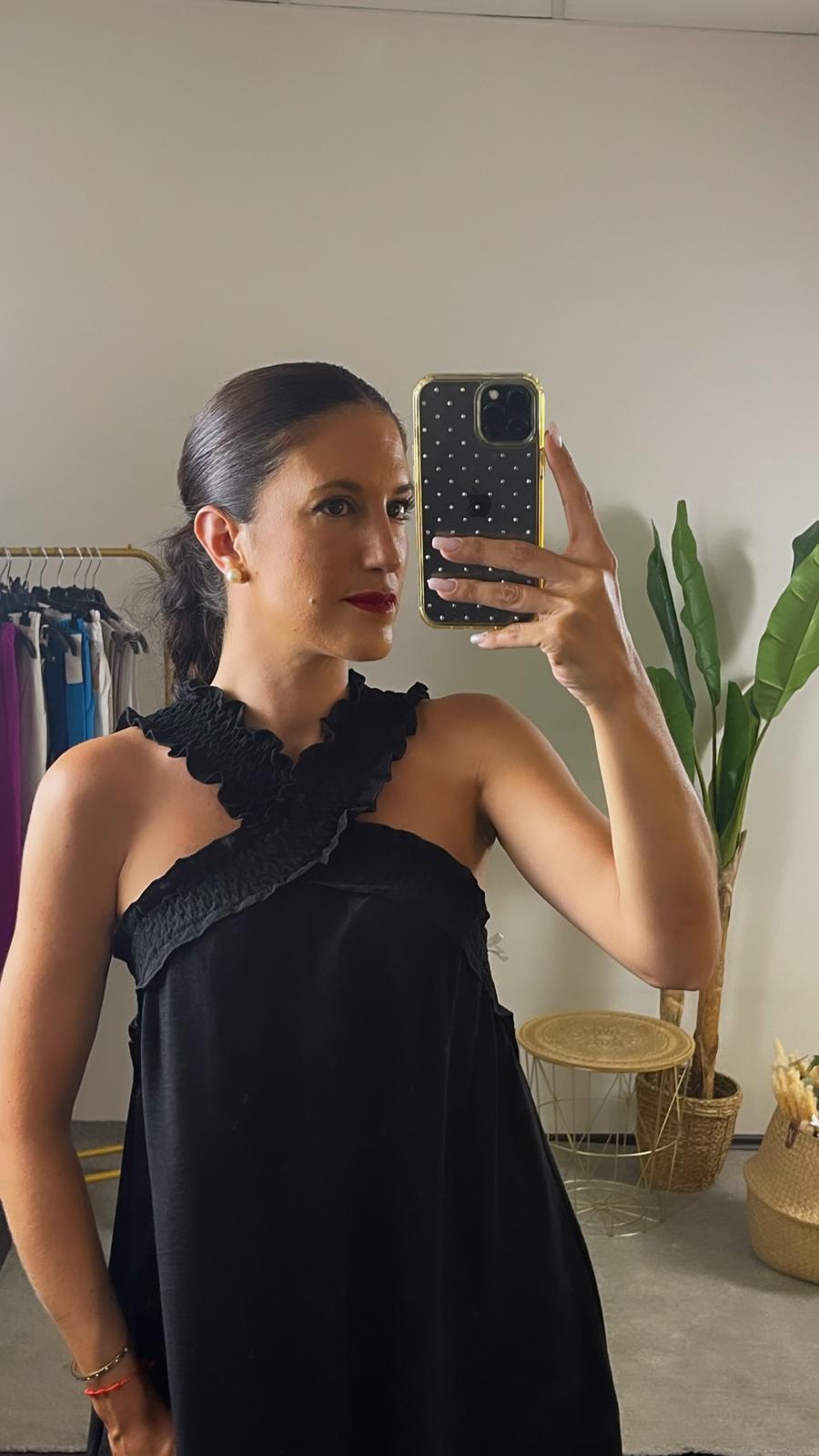 Vestido Negro Cruzado - Imagen 2