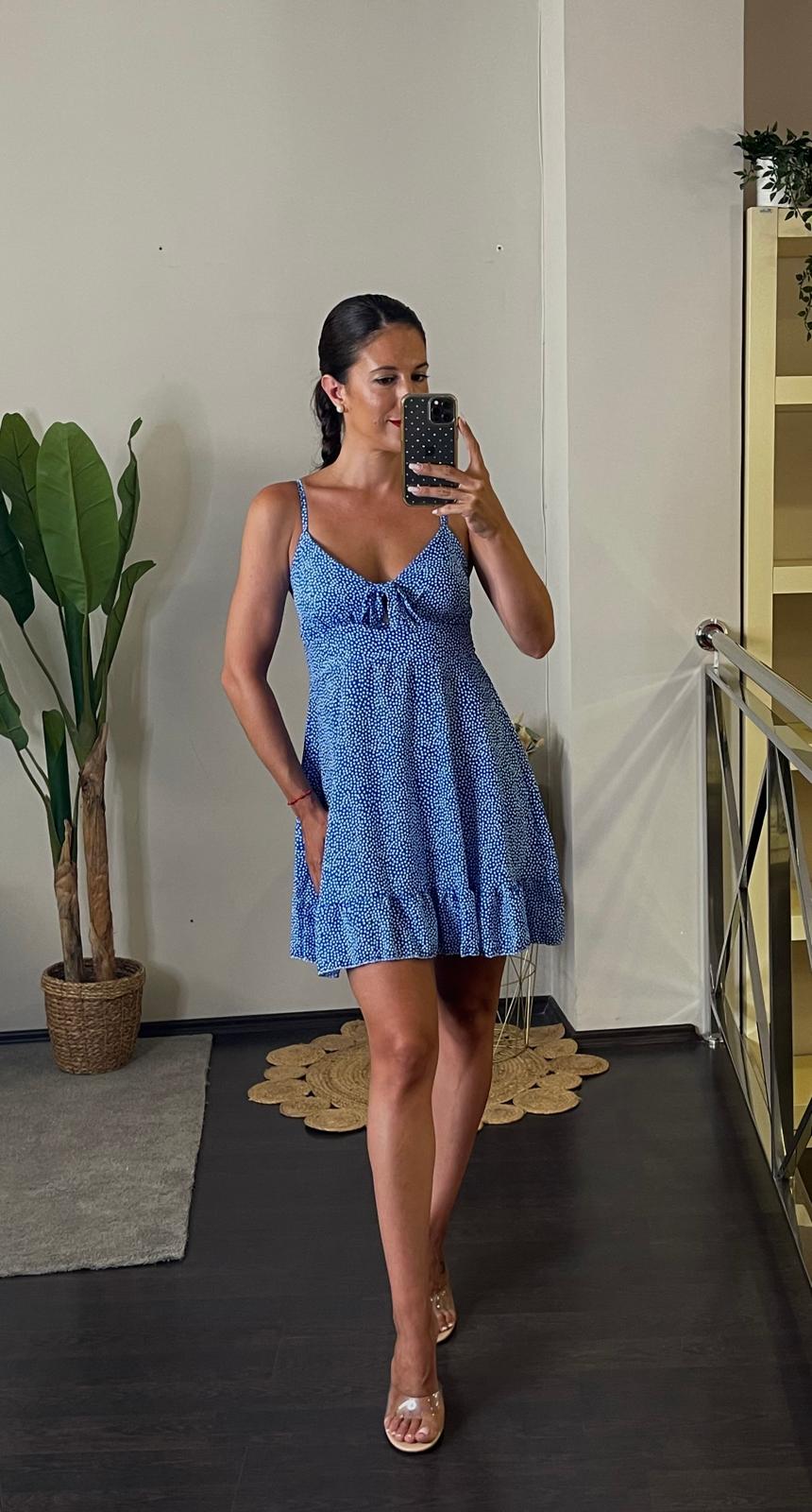 Vestido Corto Lunares