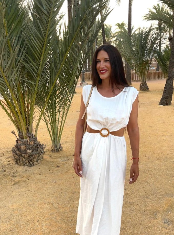 Vestido Midi Cut Out Hebilla