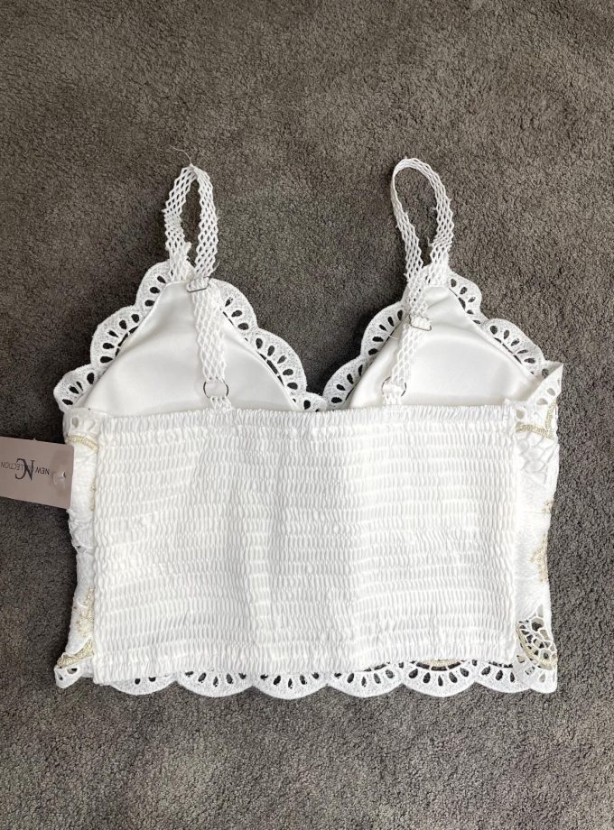 Top Perforado Hilo Dorado