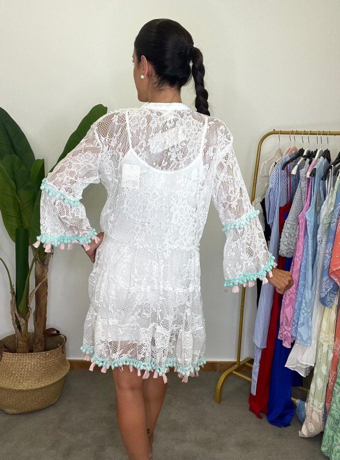 Vestido Playero Abalorios