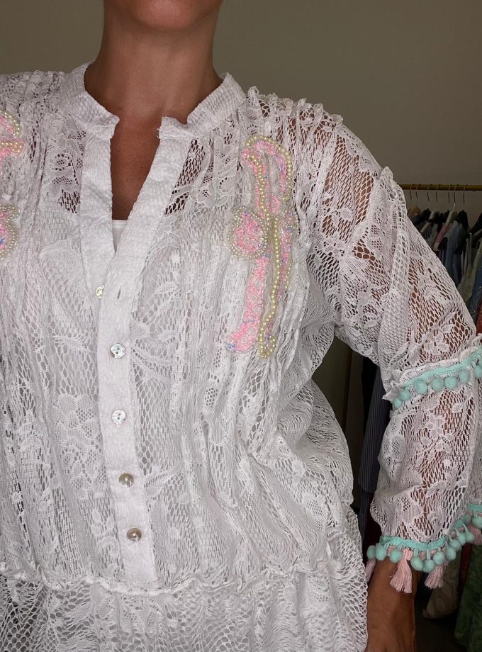 Vestido Playero Abalorios