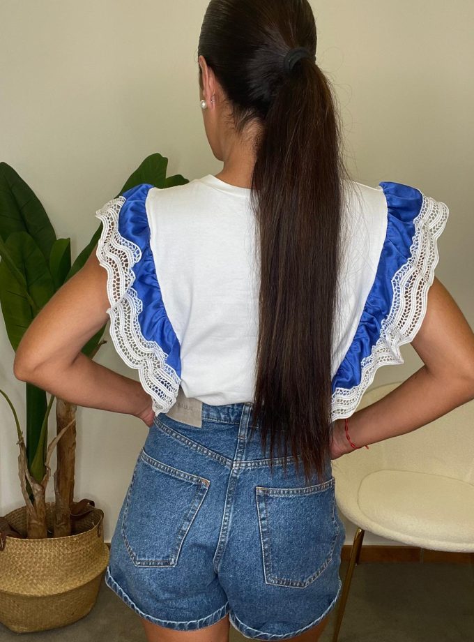 Camiseta Manga Volante