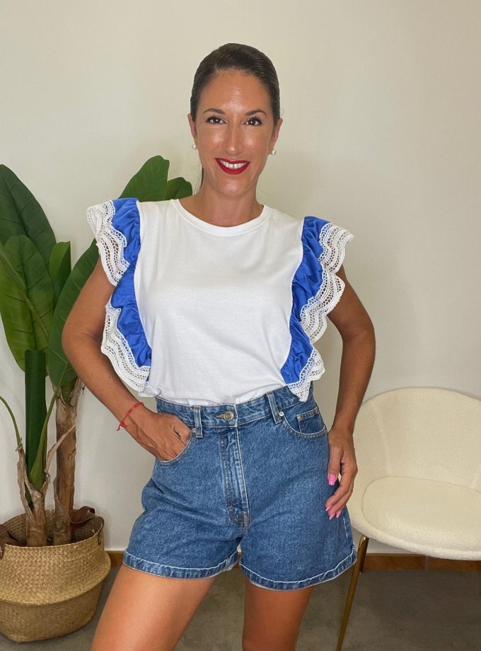 Camiseta Manga Volante