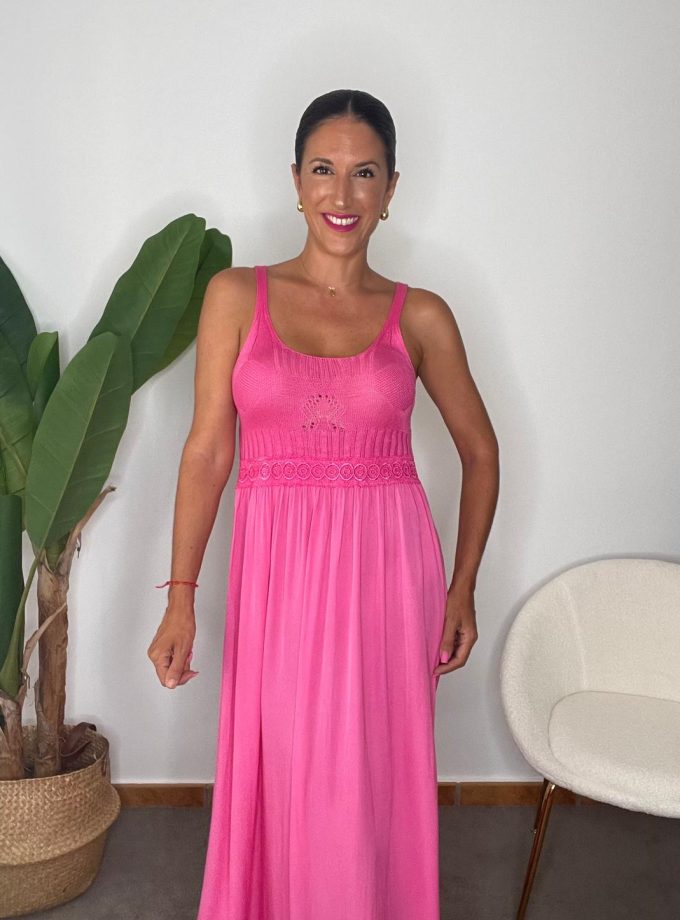 Vestido Escote Punto