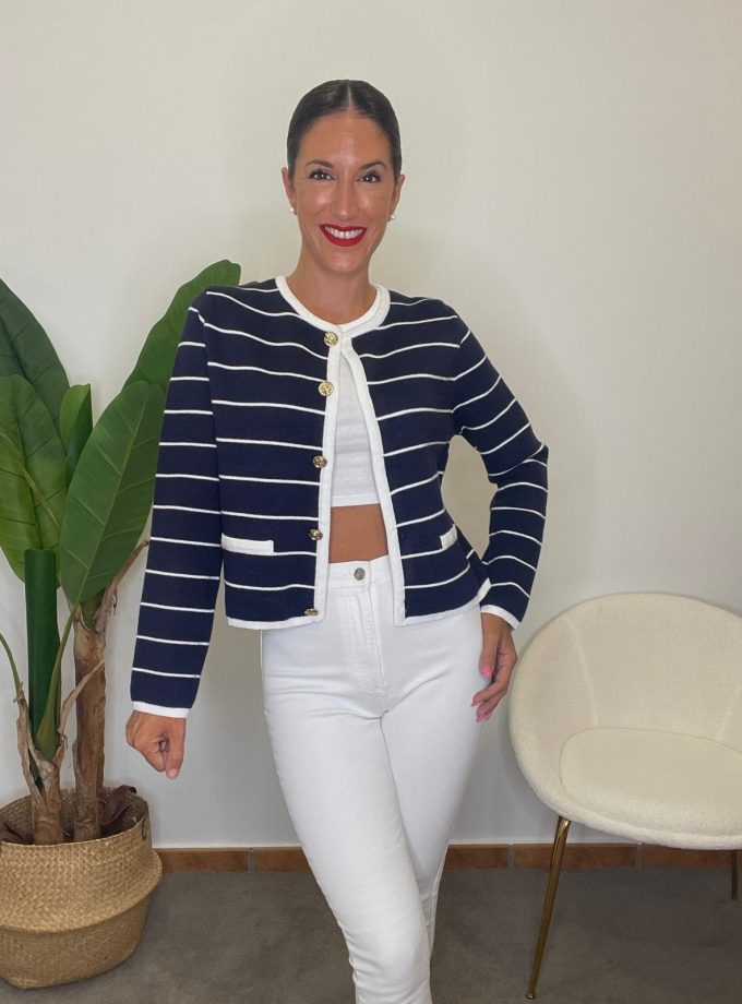 Chaqueta Punto Rayas