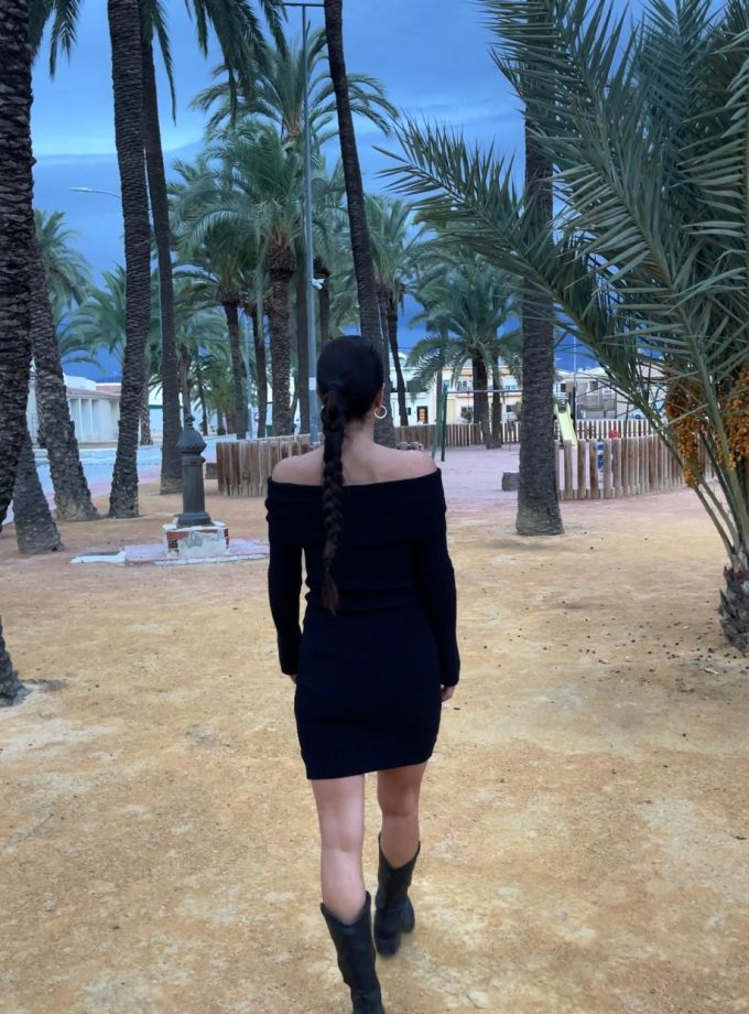 Vestido Punto Escote Recto