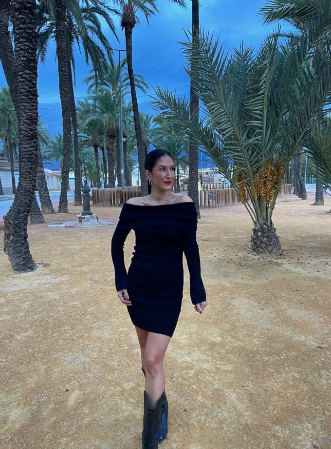 Vestido Punto Escote Recto