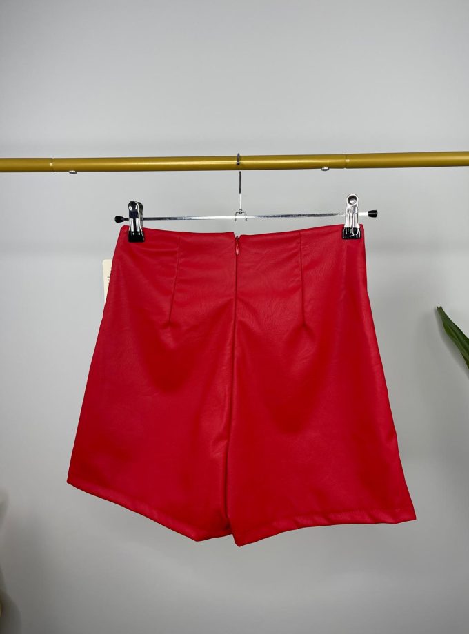 Falda Pantalón Efecto Piel Roja
