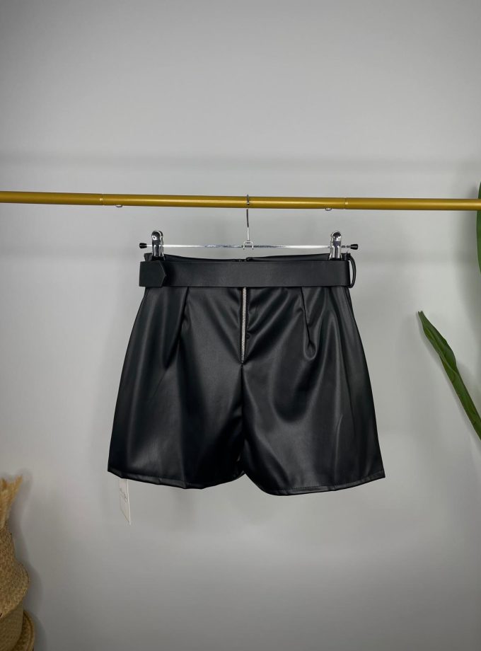 Falda Pantalón Efecto Piel Cinturón